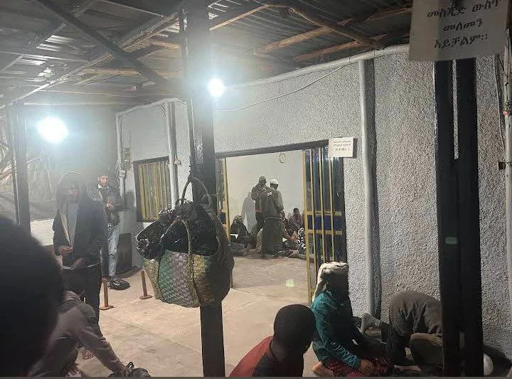 Evening gathering near the entrance of Athar Masjid